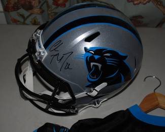 Christian McCaffey  autographed Helmet