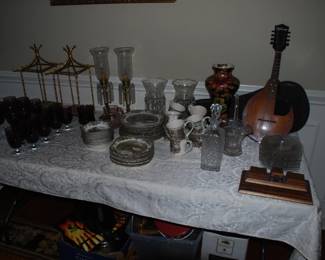 2 pair Crystal lamps with prisms