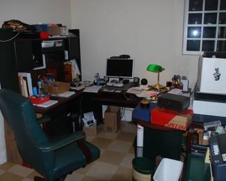 Desk Set up will be cleaned off and sold