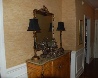 Foyer Antique Buffet w marble
