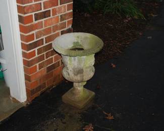 Yard Art- concrete planter--there is a pair