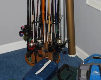 tons of vintage Fishing rods and reels