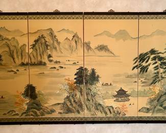 Beautiful Antique Asian Silk Panels