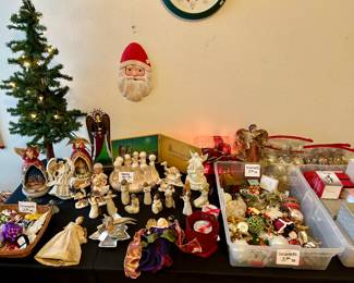 Many pretty Christmas ornaments galore! 