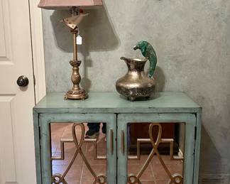 Wonderful mirrored cabinet and antiques 