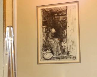 Original Etching by James Whistler. He Personally Oversaw the making of this Work and Broke the Plate for this Before he Died in 1910.