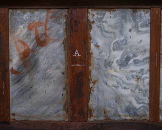 Same item as previous photo —&nbsp;RARE Antique Chinese Marble Top Coffee Table — Made in Hong Kong