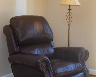 Barca Lounger Reclining Chair from Spritz — Dark Brown  in color.
