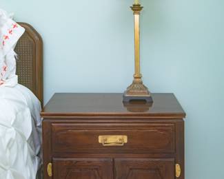 Davis Furniture Bedroom  — Pair Asian Style Nightstands —25.5" Wide x  25.25" high x 
