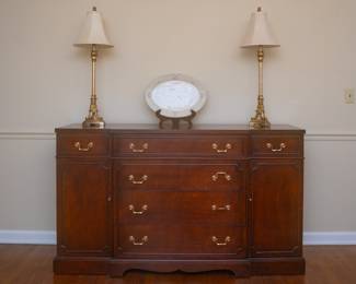 Antique Buffet Server "62 W x 19 1/2" D x 36 1/4" H