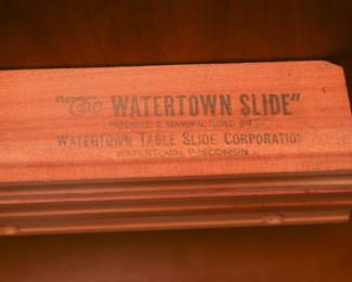Dining Room Table and Chairs handmade by Dusty Walls Pegram, TN 1960’s (includes a "The WATERTOWN SLIDE" extension mechanism