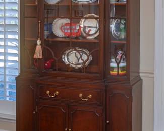  Antique China Cabinet 44 1/4" W x 13 3/4" D x 74 3/4" H