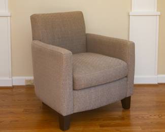 Couch and 2 Arm Chairs by Better by Design from Sprintz. A Smaller Arm Chair and Ottoman are also available. — Couch is 82” wide. Fabric is Hopsack Black