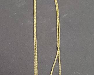 Lot # : 383 - 10k gold pocket watch chain
