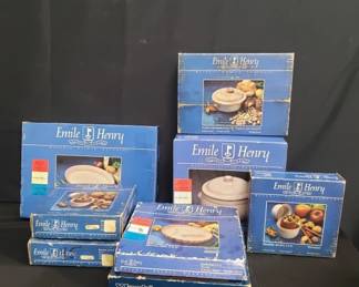 Lot # : 420 - Group of Emile Henry gourmet French cookware
