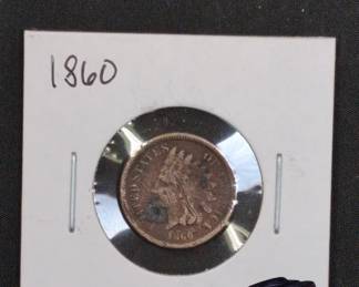 Lot # : 394a - 1860 Indian Head Cent coin
