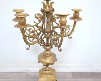 Lot # : 173a - Antique French gilt candelabra
