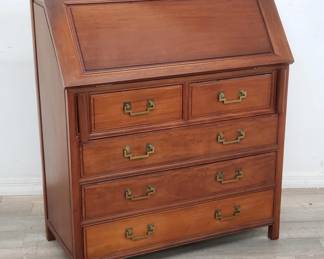 Lot # : 33 - George Zee & Co. Chinese secretary desk w/brass
