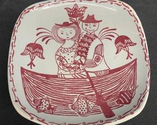 Lot # : 412v - Kari Nyquist Stavangerdlint Norwegian plate
