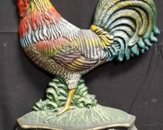 Lot # : 448 - Iron rooster doorstop
