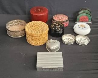 Lot # : 328 - Group of coasters, jewelry boxes, etc.
