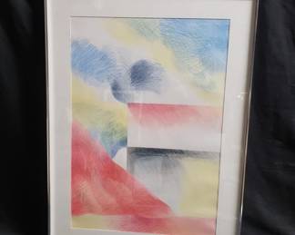 Lot # : 294 - Noreen Larinde Landscape #10 colored pencil 1979
