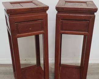 Lot # : 167 - Pair of vintage Asian plant stands
