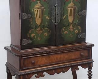 Lot # : 81 - Berkey & Gay hand painted and carved wood
