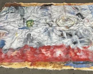 Lot # : 475 - Large abstract oil painting on canvas
