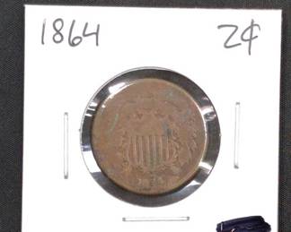 Lot # : 199a - 1864 US Two Cent Piece coin

