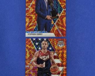 Lot # : 430z - 2020 prizm Steph Curry basketball cards
