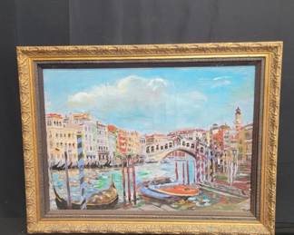 Lot # : 401 - Vintage oil painting on board
