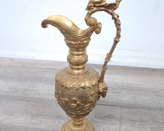 Lot # : 175a - Antique French gilt bronze and marble ewer
