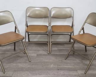 Lot # : 88 - 4 metal folding chairs
