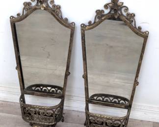 Lot # : 178a - Pair of antique French gilt mirrors
