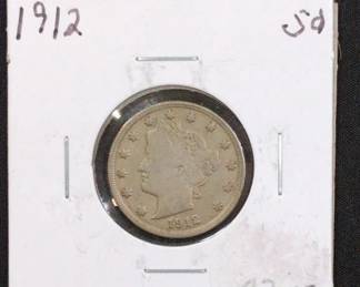 Lot # : 256a - 1912 Liberty V Nickel coin. Marked XF.
