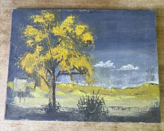 Lot # : 257z - Vintage signed landscape oil painting on canvas
