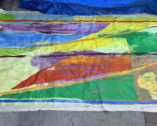 Lot # : 208z - Vintage 1970 Richard James uncut art work on canvas
