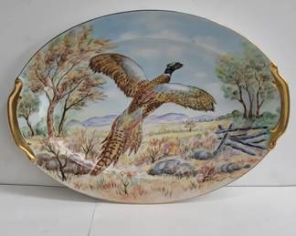 Lot # : 141 - Vintage signed hand-painted porcelain platter
