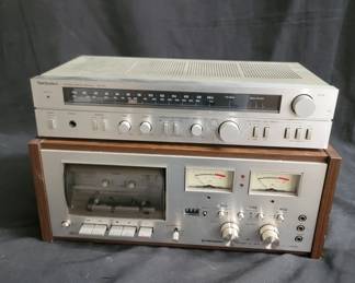Lot # : 432 - Pair of Vintage stereo components Technics tuner, Pioneer cassette deck 
