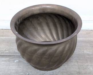 Lot # : 176a - Large antique brass pot
