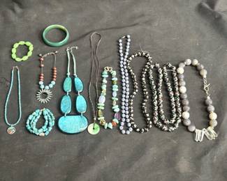 Lot # : 378 - Group of costume jewelry some hand painted
