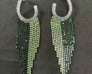 Lot # : 478v - Rhinestone earrings
