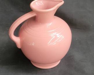 Lot # : 143 - Pink Fiesta pottery pitcher
