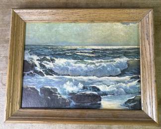 Lot # : 259z - Vintage framed seascape print

