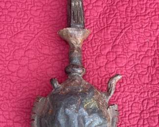 Lot # : 383z - Antique leather bottle with stopper
