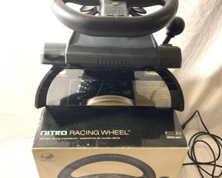 Lot # : 386f - XBOX 360 Nitro Racing Wheel with box (f)
