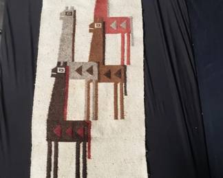 Lot # : 106 - Vintage hand woven alpaca tapestry
