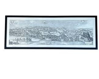 Lot # : 374z - Vintage framed Praga Poland art print
