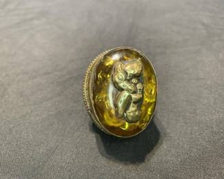 Lot # : 60f - Vintage Tibetan statement ring with
